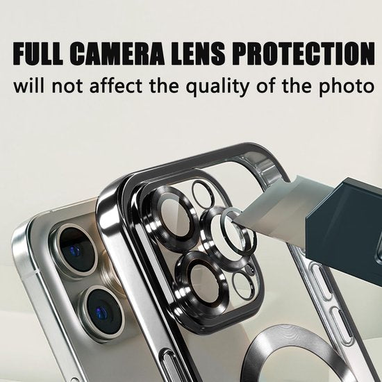iPhone 14 Hoesjes – MagSafe compatibele backcover – Ingebouwde camerabescherming – Zwart-Ilumina Benelux