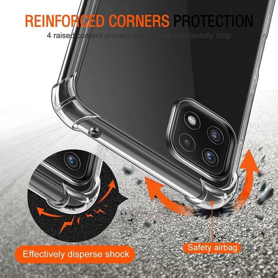 Samsung Galaxy A22 4G Hoesjes – Siliconen Backcover – Schokbestendig – Flexibel – Transparant-Ilumina Benelux