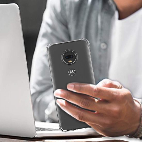 Motorola Moto G7/G7 Plus Hoesjes – Anti-Shock Hybride Soft Backcover – Schokbestendig – Inclusief 2x Screenprotector – Zwart-Ilumina Benelux