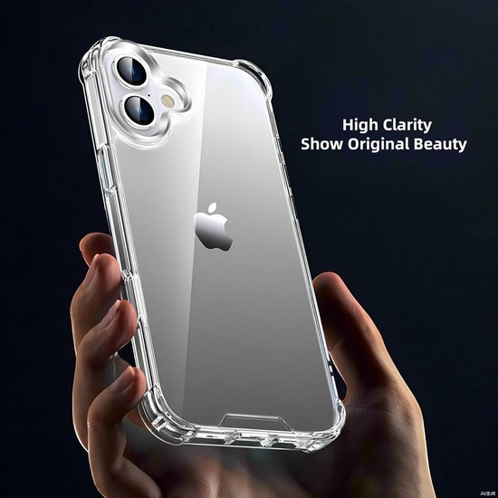 iPhone 16 Hoesjes – Crystal Clear Backcover – Schokbestendig – Transparant-Ilumina Benelux