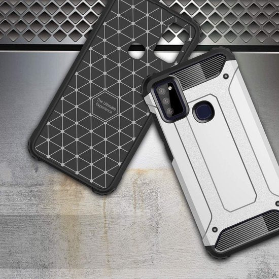 Samsung Galaxy M51 Hoesjes – Armor Hybrid Backcover – Schokbestendig – Goud-Ilumina Benelux