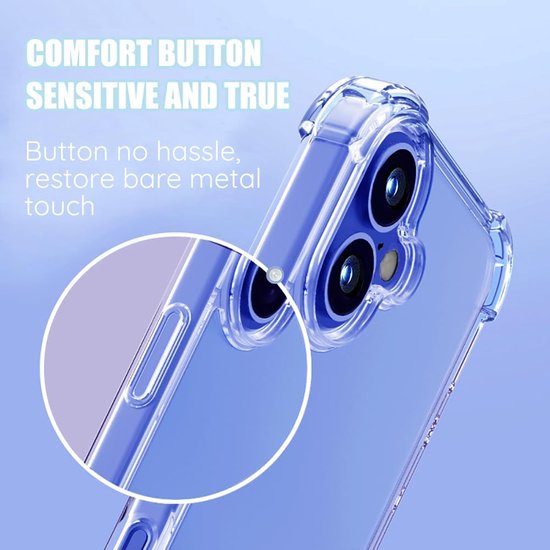 iPhone 16 Plus Hoesjes – Crystal Clear Backcover – Schokbestendig – Transparant-Ilumina Benelux