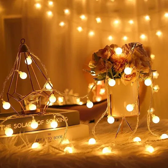 LED Lichtsnoer 10 Meter – 80 LED Lampjes – Warm Wit – Batterijverlichting – Binnen & Buiten – Feestverlichting en Kerstverlichting-Ilumina Benelux