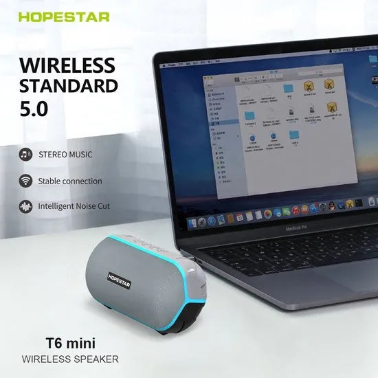 Hopestar T6 Mini Bluetooth Speaker – Waterdichte Draagbare Speaker – IPX7 – Zwart-Ilumina Benelux