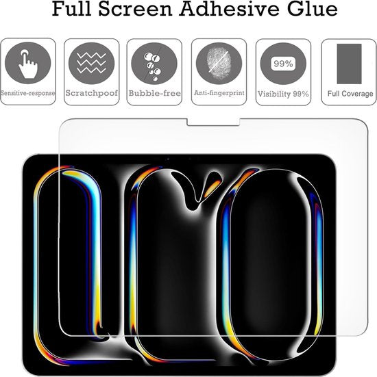 Screenprotector – Geschikt voor iPad Air 13 inch (2024/2025/2026) / iPad Pro 13 (2024/2025) – 2x Gehard Glas – Anti-kras-tabletscreenprotectors-Ilumina Benelux