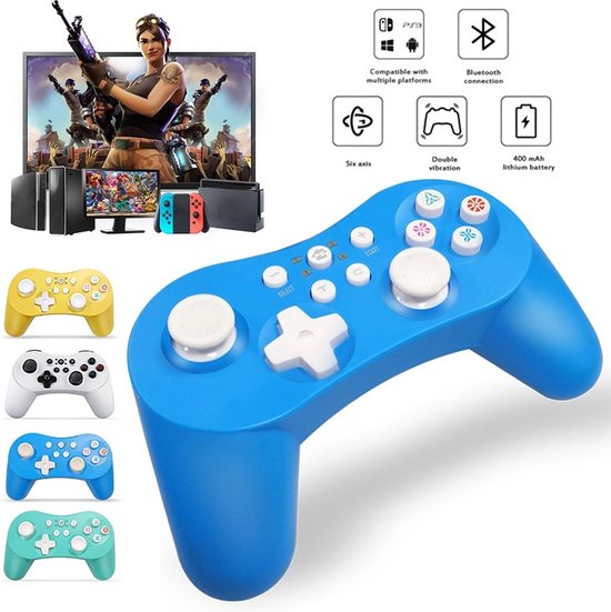 Draadloze Controller Gamepad Controller Geschikt voor: Playstation 3 PS3 / Nintendo Switch / Android / PC / PC360 - Blauw