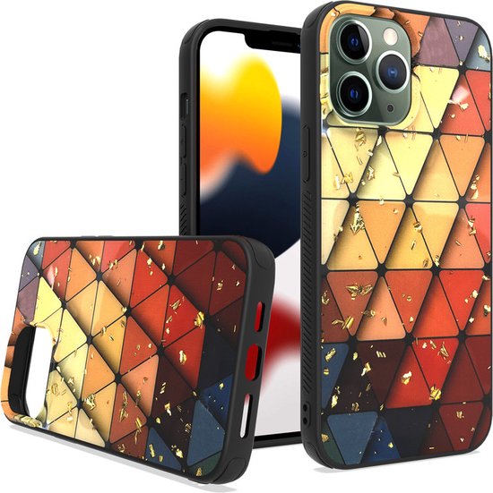 iPhone 14 Plus Hoesjes – Siliconen Backcover – Print Triangle Nation – Schokbestendig-Ilumina Benelux