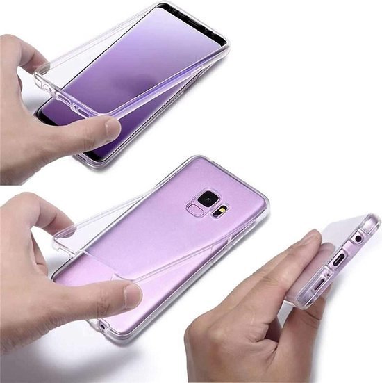 Samsung Galaxy A10 Hoesjes – Transparante Siliconen Backcover – Voor- en Achterkant Bescherming – Flexibel-Ilumina Benelux