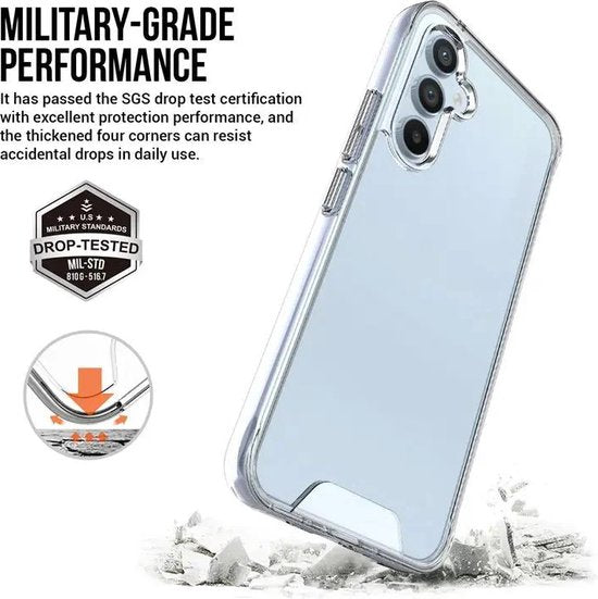 Samsung Galaxy A54 Hoesjes – Siliconen Backcover – Military Grade Schokbestendig – Crystal Clear Transparant-Ilumina Benelux