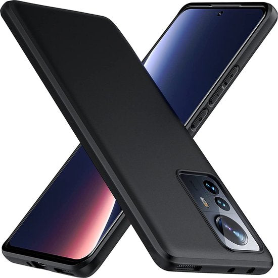 Xiaomi 12 Pro Hoesjes – Siliconen Backcover – Schokbestendig – Zwart-Ilumina Benelux