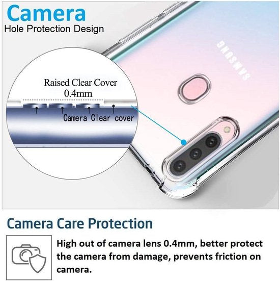 Samsung Galaxy A20S Hoesjes – Siliconen Backcover – Schokbestendig – Flexibel – Transparant-Ilumina Benelux