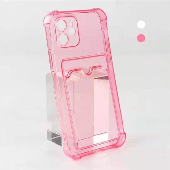 iPhone 11 Hoesjes – TPU Backcover – Schokbestendig – Pasjeshouder – Roze-Ilumina Benelux
