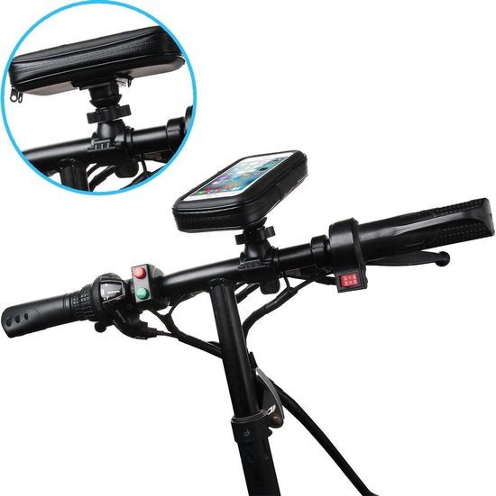 Telefoonhouder fiets – Universeel – Waterdicht – 360° draaibaar – Extra Large – Zwart-Ilumina Benelux