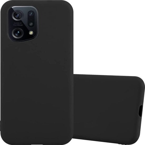 Oppo Find X5 Hoesjes – Siliconen Backcover – Zwart – Inclusief 1x Screenprotector Gehard Glas – Anti-kras-Ilumina Benelux