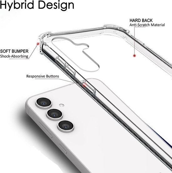 Samsung Galaxy S24 Hoesjes – Crystal Clear Backcover – Schokbestendig – Transparant-Ilumina Benelux