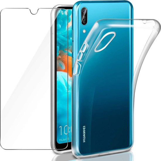 Huawei Y6 2019/Y6s Hoesjes – Transparante Siliconen Backcover – Inclusief 2x Screenprotector – Anti Kras-Ilumina Benelux