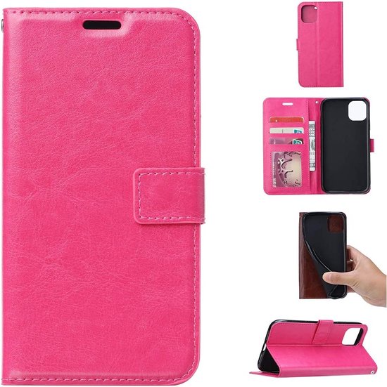 iPhone 13 Hoesjes – Portemonnee Book Case – Pasjeshouder – Magneetsluiting – Roze-Ilumina Benelux