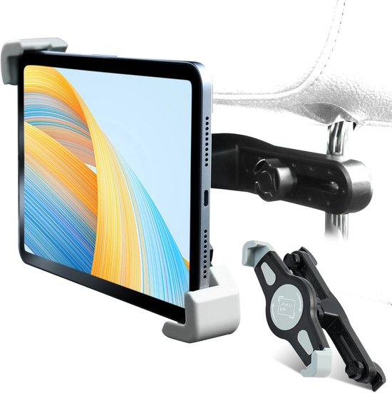 Tablethouder auto hoofdsteun – Verstelbare arm – 360° draaibaar – Geschikt voor iPad & Samsung Galaxy Tab – Zwart-Tablethouder-Ilumina Benelux