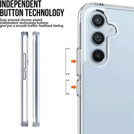Samsung Galaxy A54 Hoesjes – Siliconen Backcover – Military Grade Schokbestendig – Crystal Clear Transparant-Ilumina Benelux