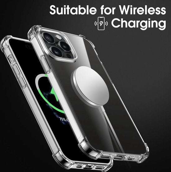 iPhone 15 Pro Max Hoesjes – Schokbestendige Siliconen Backcover – 2 Pack Screenprotector Gehard Glas – Transparant-Ilumina Benelux