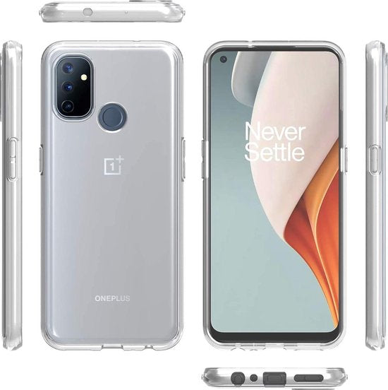 OnePlus Nord N100 Hoesjes – Transparante TPU Siliconen Backcover – Soft Case – Inclusief Screenprotector-Ilumina Benelux
