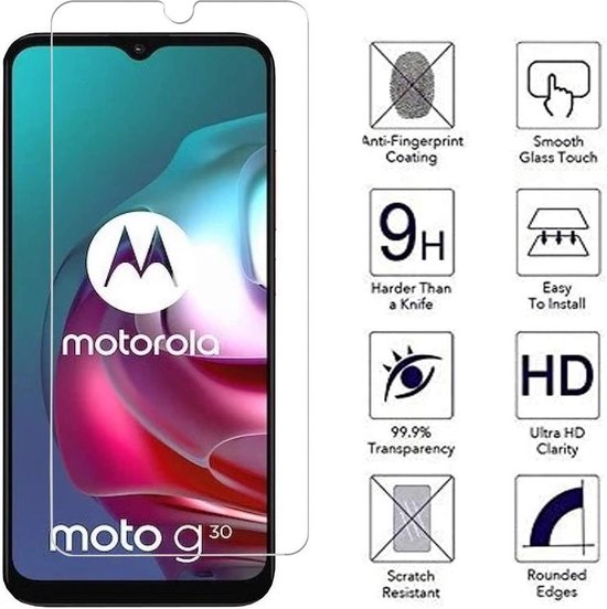 Screenprotector - Geschikt voor Motorola Moto G10 / G20 / G30 - 9H Glas (4-Pack)