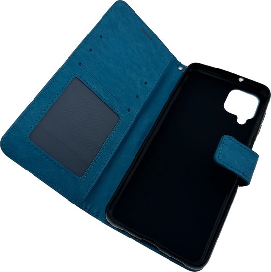 Samsung Galaxy A22 4G & M22 Hoesjes – Portemonnee Book Case – Pasjeshouder – Magneetsluiting – Turquoise-Ilumina Benelux