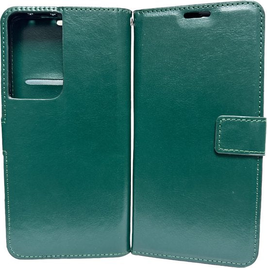 Samsung Galaxy S20 Ultra Hoesjes – Portemonnee Book Case – Pasjeshouder – Magneetsluiting – Groen-Ilumina Benelux