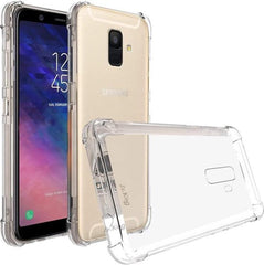 Shockproof Flexibele achterkant Silicone hoesje Transparant Geschikt voor: Samsung Galaxy A6 2018 Plus