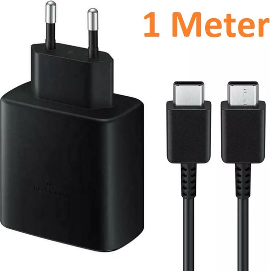 USB-C Oplaadkabel – Geschikt voor Samsung/Oppo/OnePlus/Motorola/Huawei/Sony/Switch/PS5 Controller/GoPro – 45W Snelladen – 1m-Oplader-Ilumina Benelux