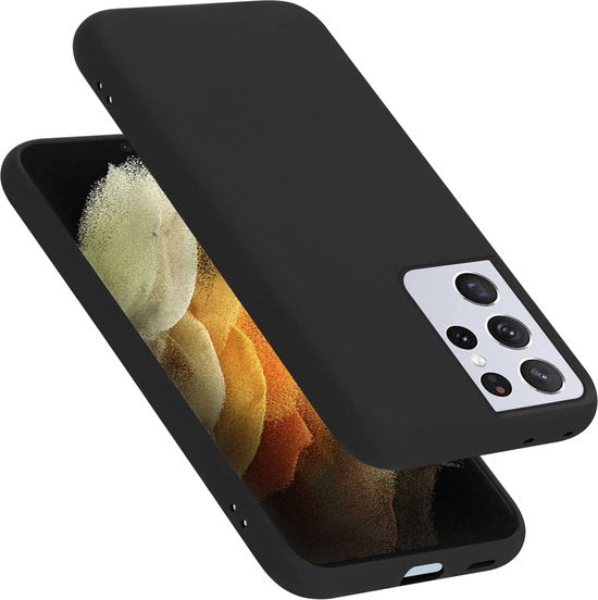 Samsung Galaxy S22 Ultra Hoesjes – Siliconen Backcover – Soft Touch – 2x Screenprotector – Zwart-Ilumina Benelux