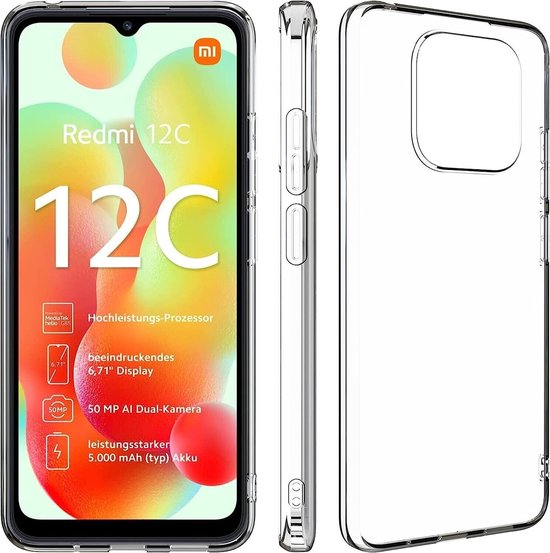Xiaomi Redmi 12C Hoesjes – Transparante Siliconen Backcover – Flexibel – Schokbestendig-Ilumina Benelux