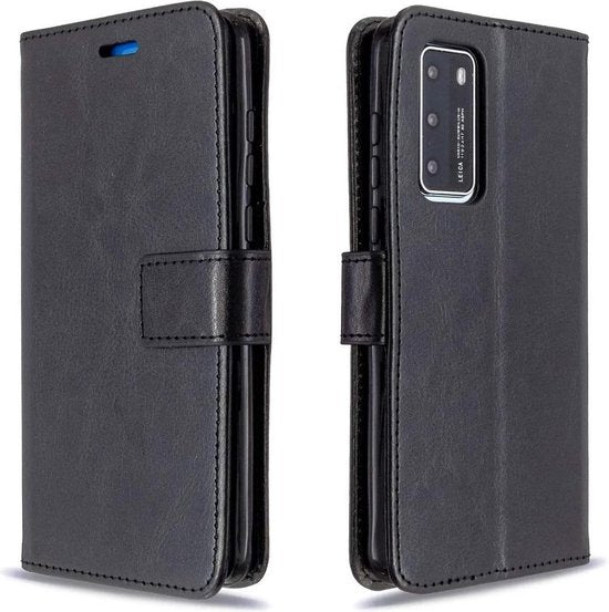 Huawei P40 Pro Hoesjes – Portemonnee Book Case – Pasjeshouder – 2x Screenprotector – Zwart-Ilumina Benelux