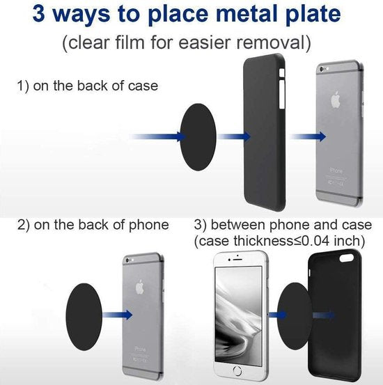 Telefoonhouder auto – Magneet Autohouder Rond – 360° Draaibaar – Universeel – Goud-Ilumina Benelux