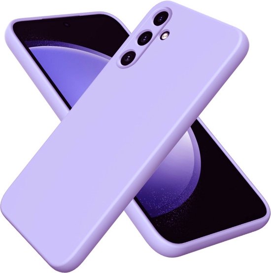 Samsung Galaxy A34 Hoesjes – Liquid Siliconen Backcover – Soft Touch – Flexibel – Paars-Ilumina Benelux