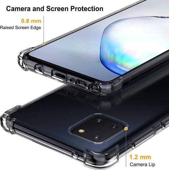 Samsung Galaxy Note 10 Lite Hoesjes – Siliconen Backcover – Schokbestendig – Transparant-Ilumina Benelux