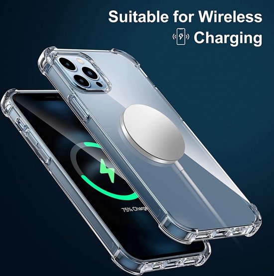 iPhone 13 Pro Hoesjes – Schokbestendige Siliconen Backcover – 3 Pack Screenprotector Gehard Glas – Transparant/Zwart