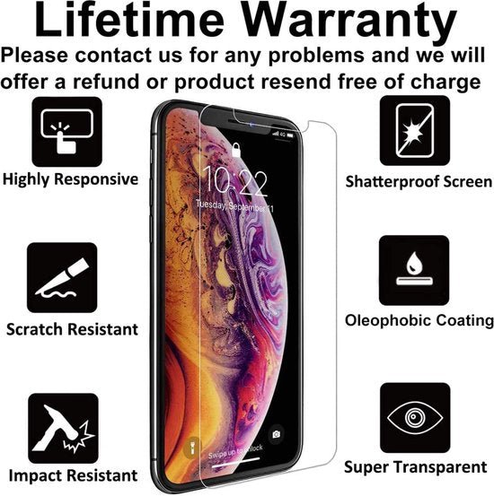 iPhone X / XS Hoesjes – Soft TPU Siliconen Backcover – Inclusief 3x Screenprotector – Zwart-Ilumina Benelux