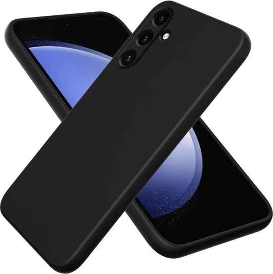 Samsung Galaxy A34 Hoesjes – Liquid Siliconen Backcover – Soft Touch Flexibel – Zwart-Ilumina Benelux