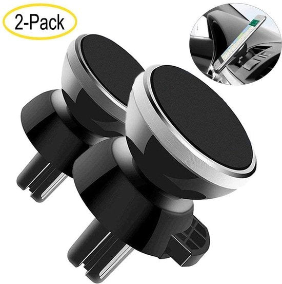 Telefoonhouder auto – Magnetische Autohouder – Universeel – 2-Pack – Zwart-Telefoonhouders-Ilumina Benelux