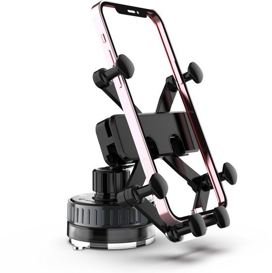 Telefoonhouder auto – Vacuüm zuignap – Voor dashboard & scherm – 360° draaibaar – Zwart-Ilumina Benelux