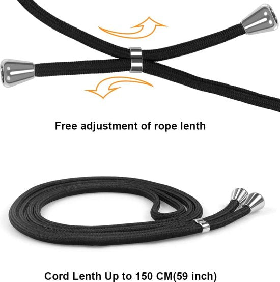 Samsung Galaxy A13 5G Hoesjes – Transparante Backcover met Koord – Schokbestendig – Doorzichtig