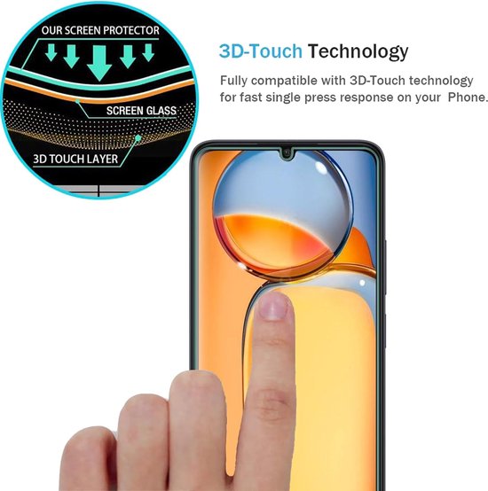Xiaomi Redmi 13C Hoesjes – Soft Silicone Backcover – Inclusief Gehard Glas Screenprotector – Zwart-Ilumina Benelux
