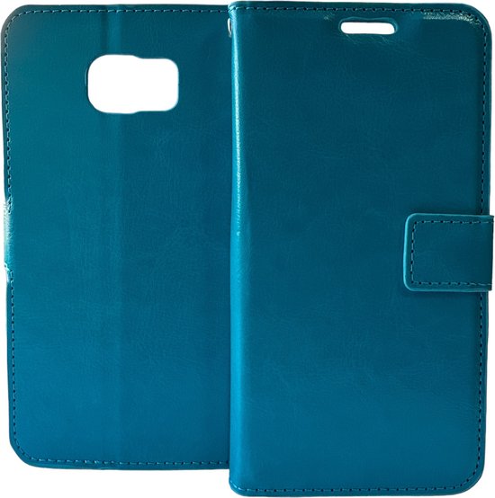 Samsung Galaxy S7 Edge Hoesjes – Portemonnee Book Case – Pasjeshouder – Magneetsluiting – Turquoise-Ilumina Benelux
