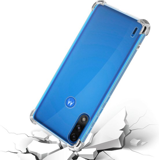 Motorola Moto E7i Power Hoesjes – Soft TPU Siliconen Backcover – Schokbestendig – Inclusief 3x Screenprotector – Transparant-Ilumina Benelux