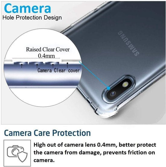Samsung Galaxy A50 Hoesjes – Siliconen Backcover – Schokbestendig Anti-Shock – Transparant-Ilumina Benelux