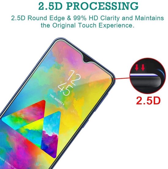 Samsung Galaxy M20 Hoesjes – Portemonnee Hoes – Pasjeshouder – 2x Gehard Glas Screenprotector – Turquoise-Ilumina Benelux