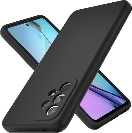 Samsung Galaxy A53 Hoesjes – Liquid Siliconen Backcover – Soft Touch Flexibel – Zwart-Ilumina Benelux