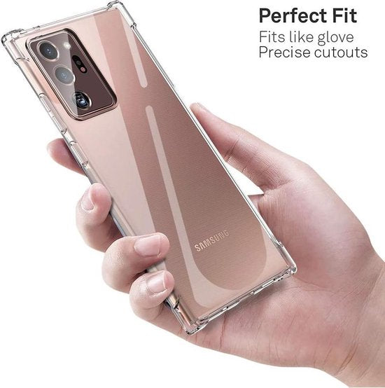 Samsung Galaxy Note 20 Ultra Hoesjes – Siliconen Backcover – Schokbestendig – Transparant-Ilumina Benelux