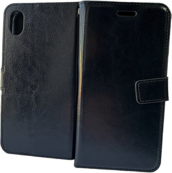 iPhone X / XS Hoesjes – Portemonnee Hoes – Pasjeshouder – Bookcase – Zwart-Ilumina Benelux